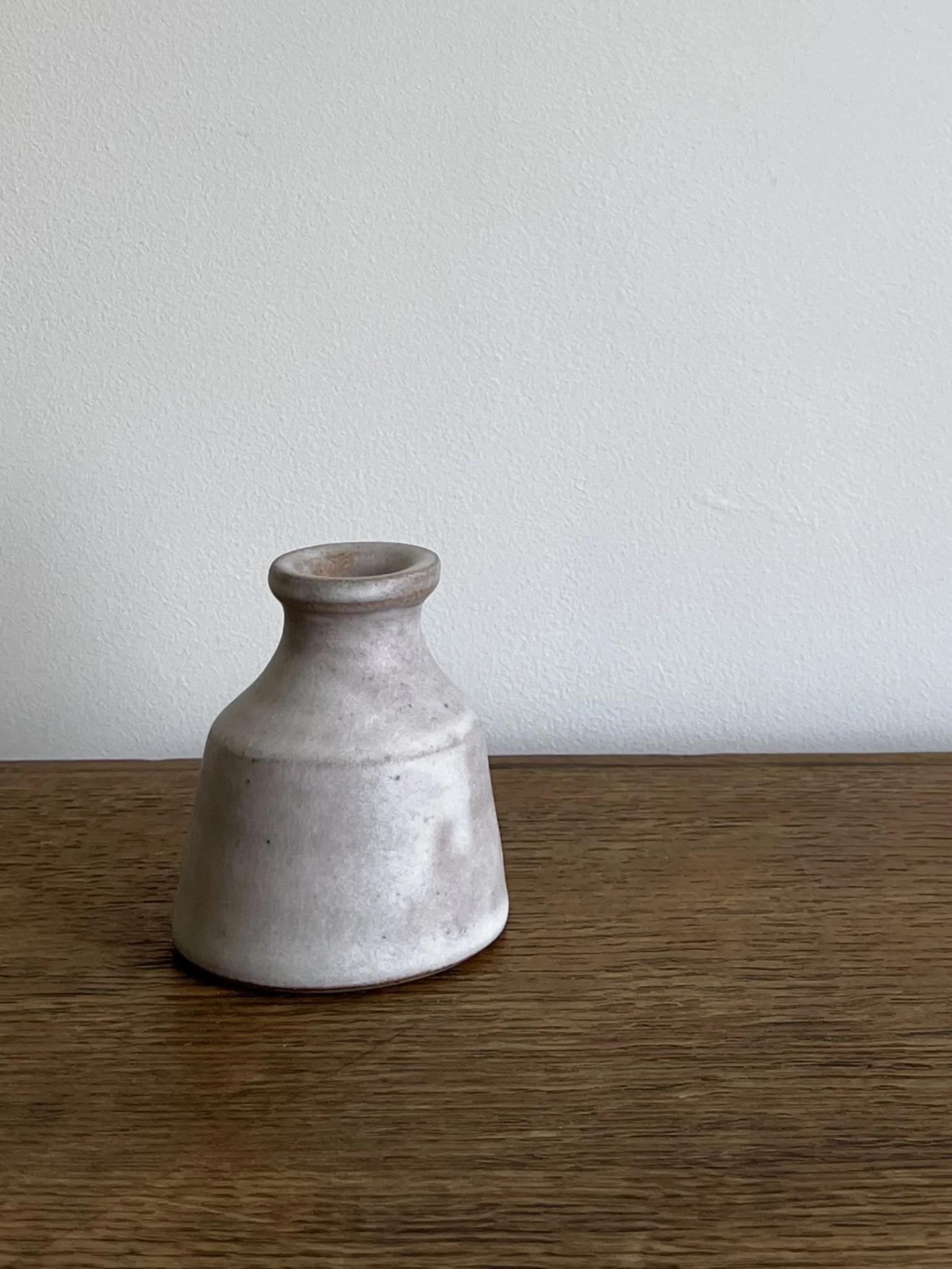 Handmade Ceramic Bud Vase in an Off-White Glaze
