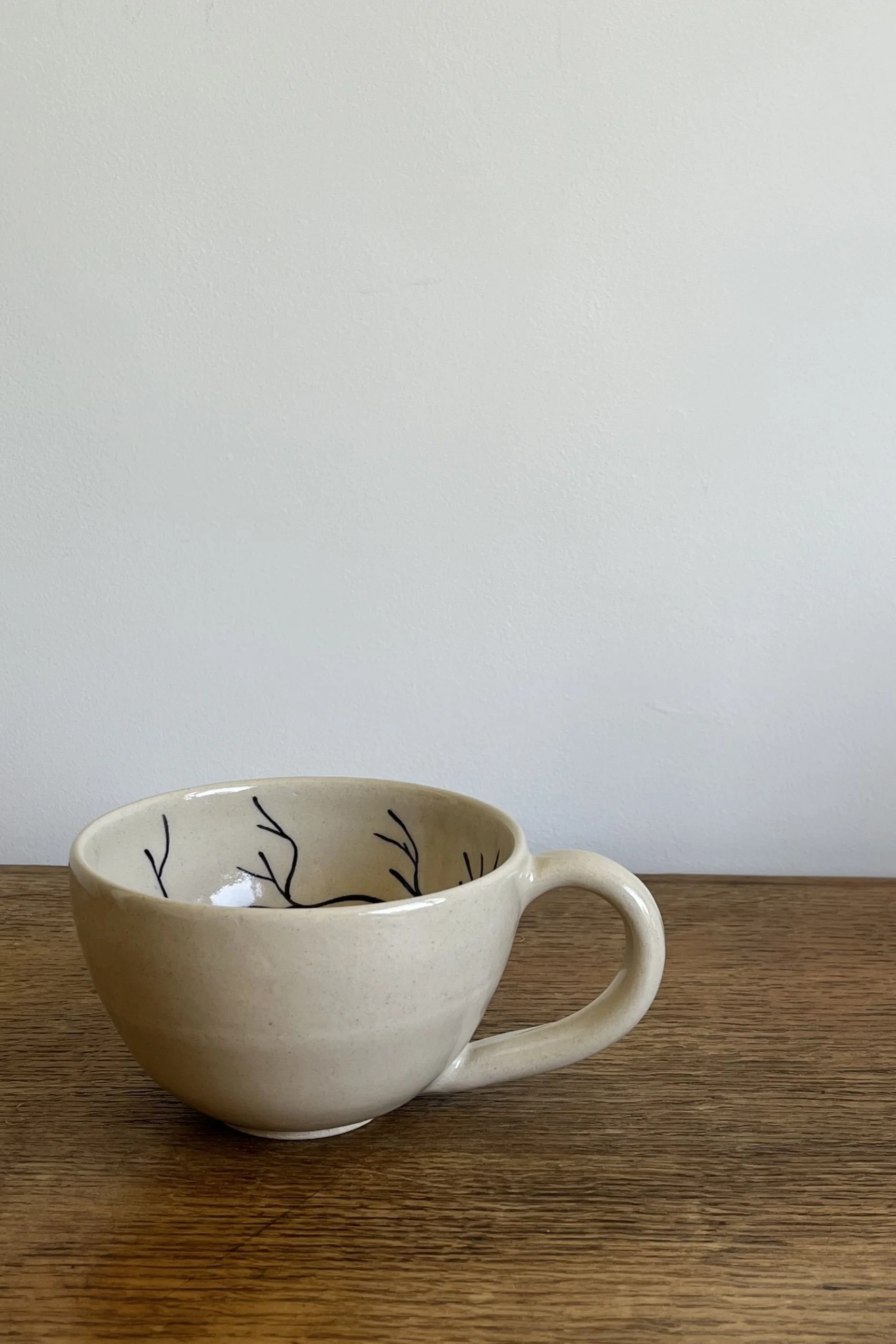 Handmade Stoneware Badger Cup.