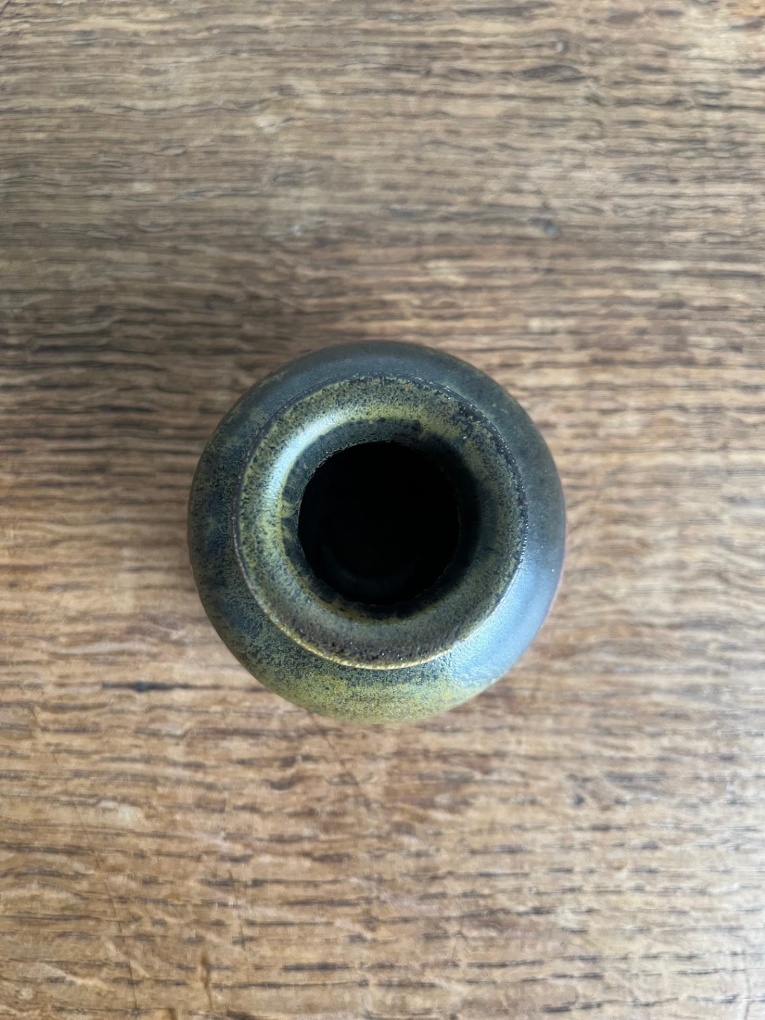 Tenmoku Wood-Fired Bud Vase