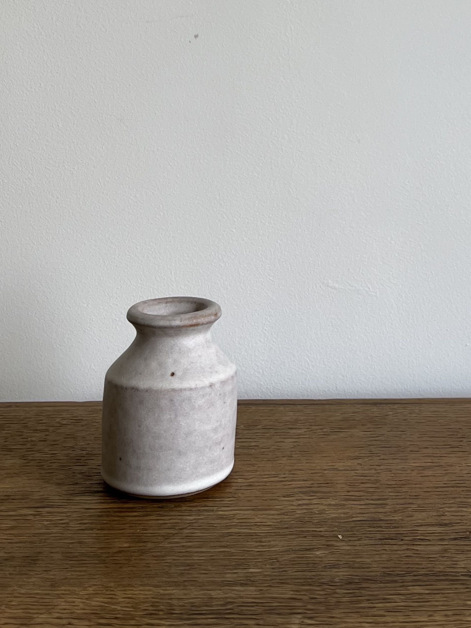 Handmade Ceramic Bud Vase in an Off-White Glaze