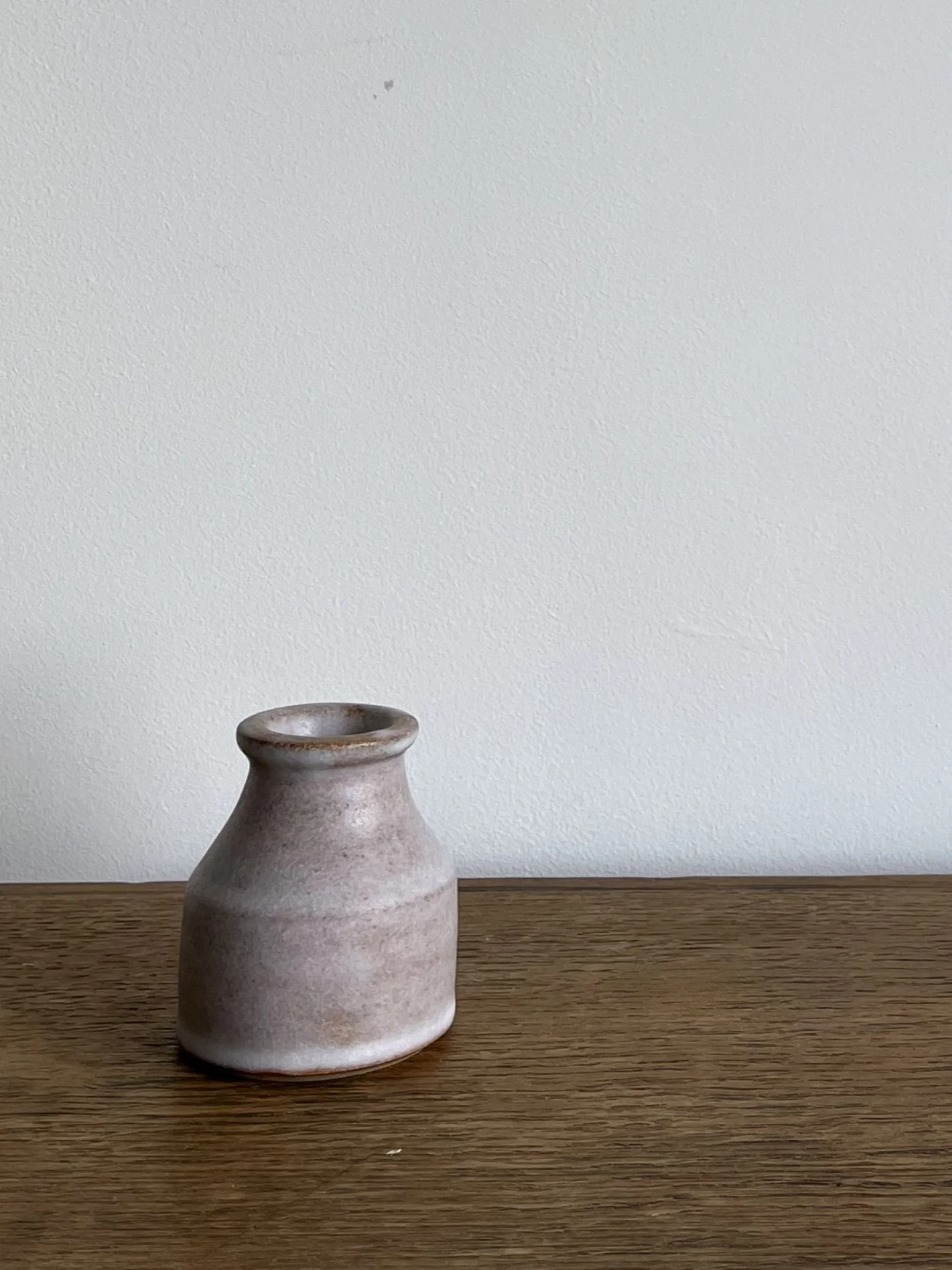 Handmade Ceramic Bud Vase in an Off-White Glaze