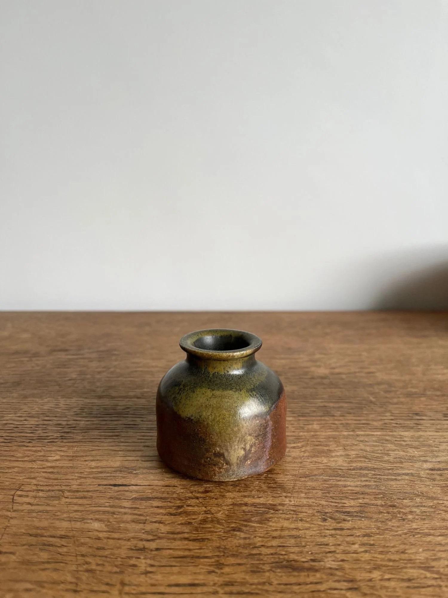 Tenmoku Wood-Fired Bud Vase