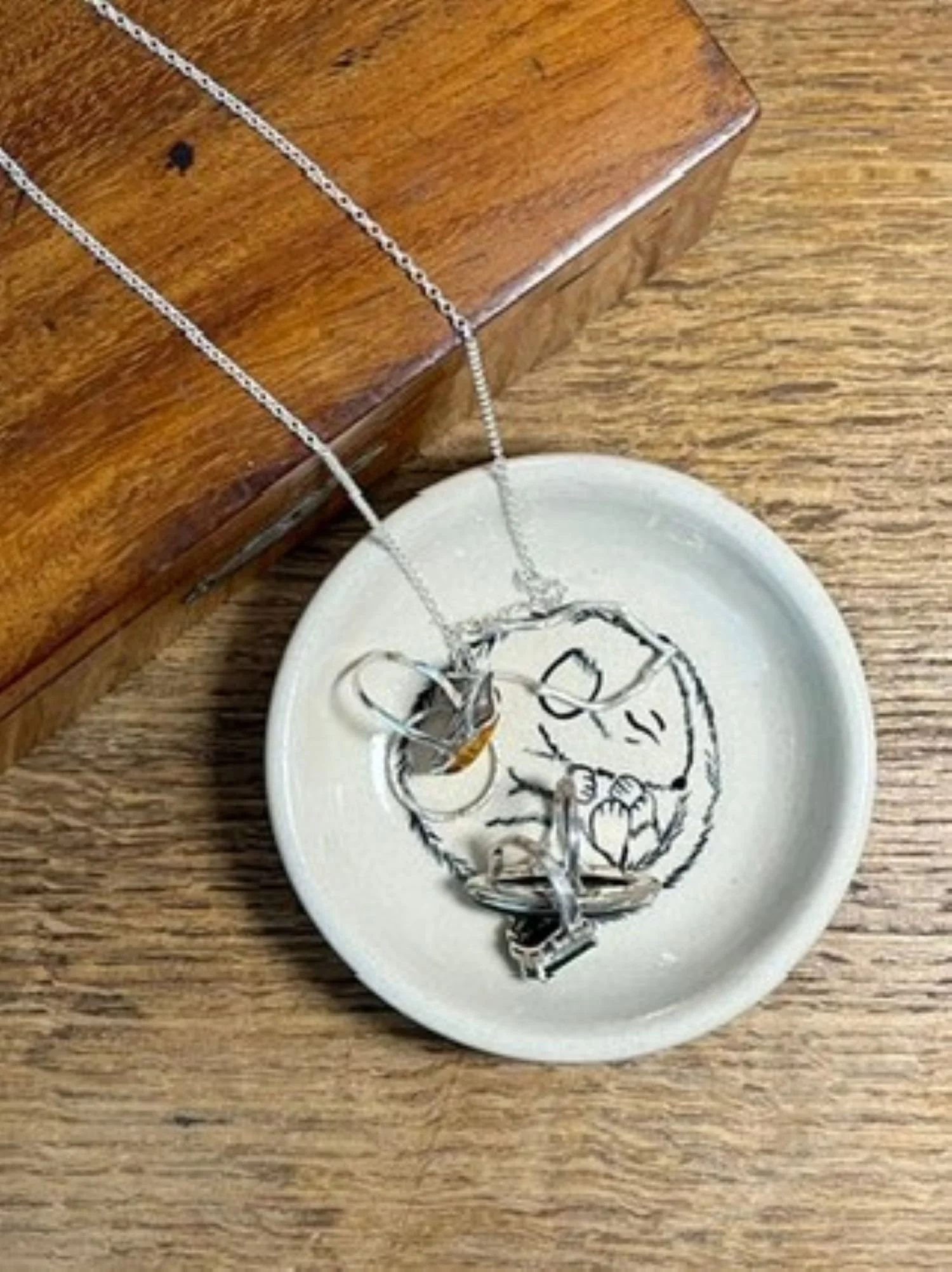 Dormouse ceramic trinket dish