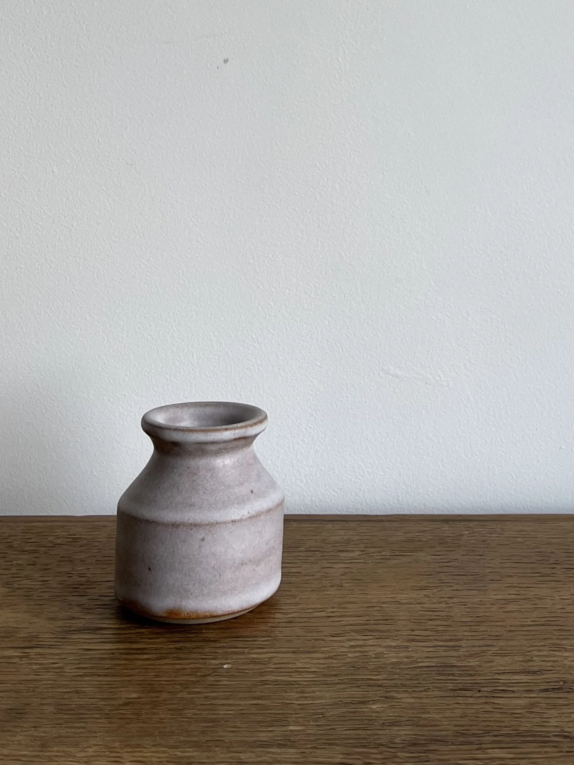 Handmade Ceramic Bud Vase in an Off-White Glaze
