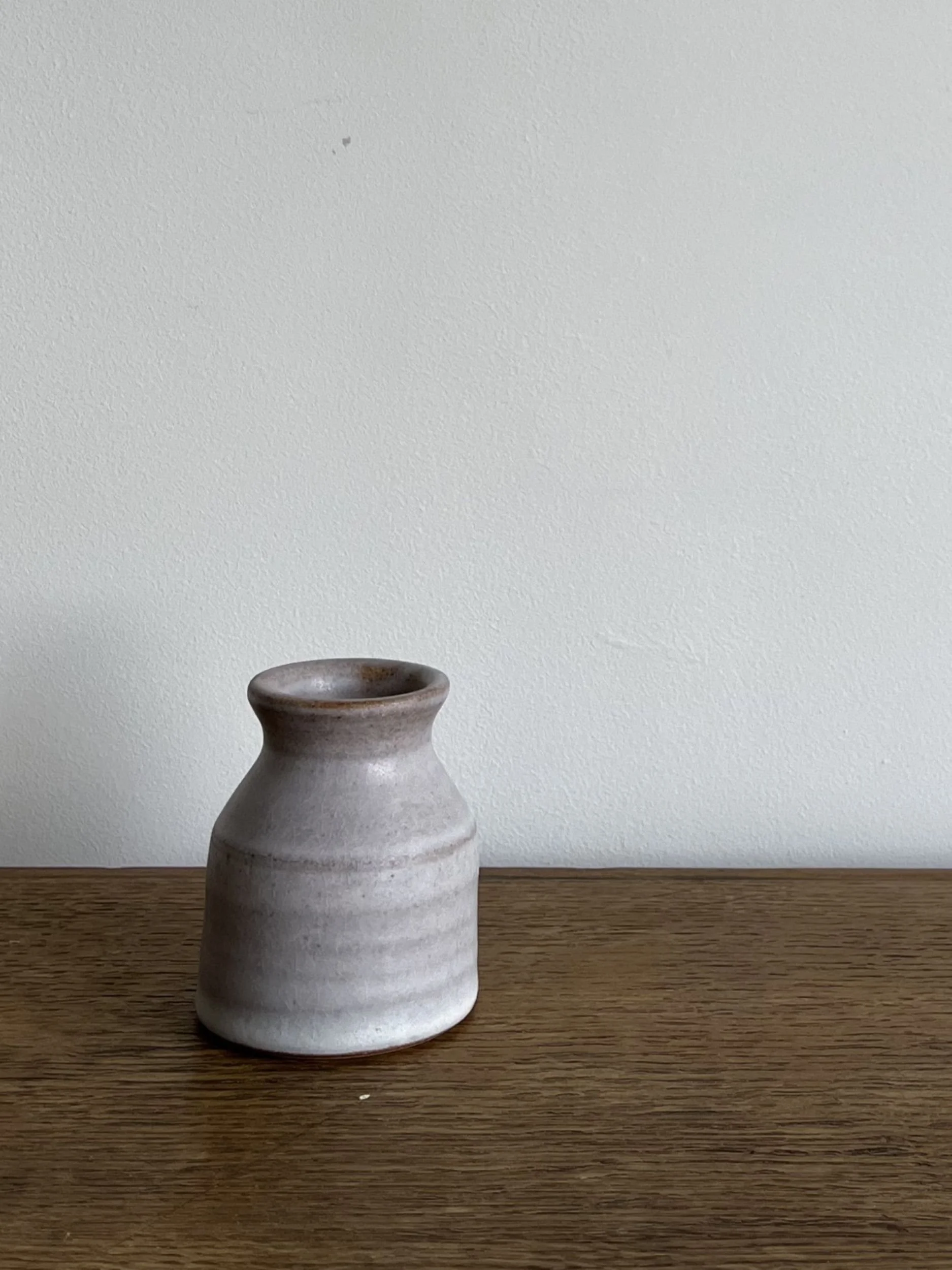 Handmade Ceramic Bud Vase in an Off-White Glaze