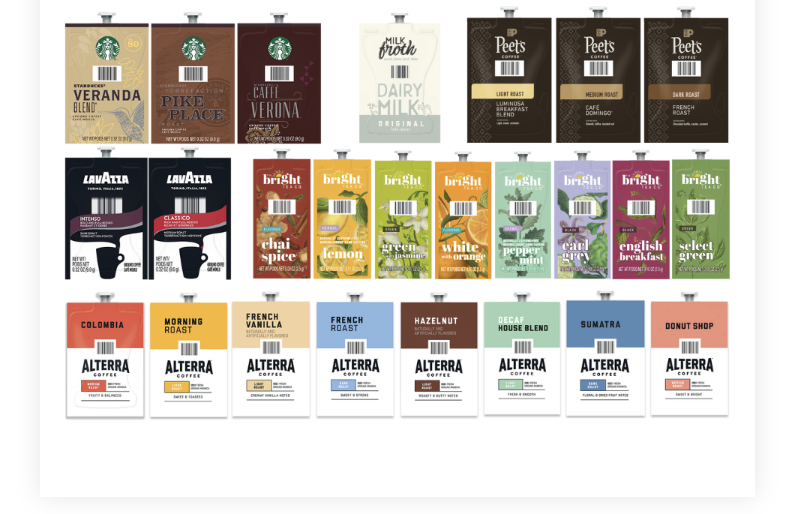 Lavazza Starbucks Peets Alterra coffee tea hot chocolate