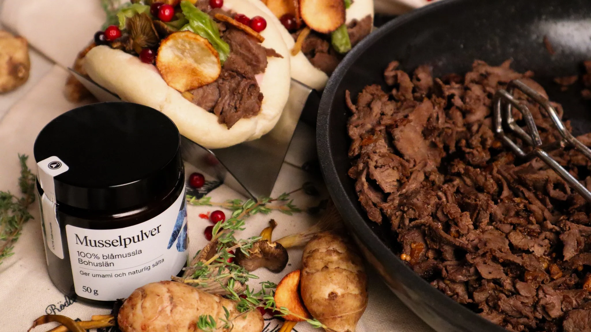 Nordisk Bao – Renskav, Kantarell & Musselpulver