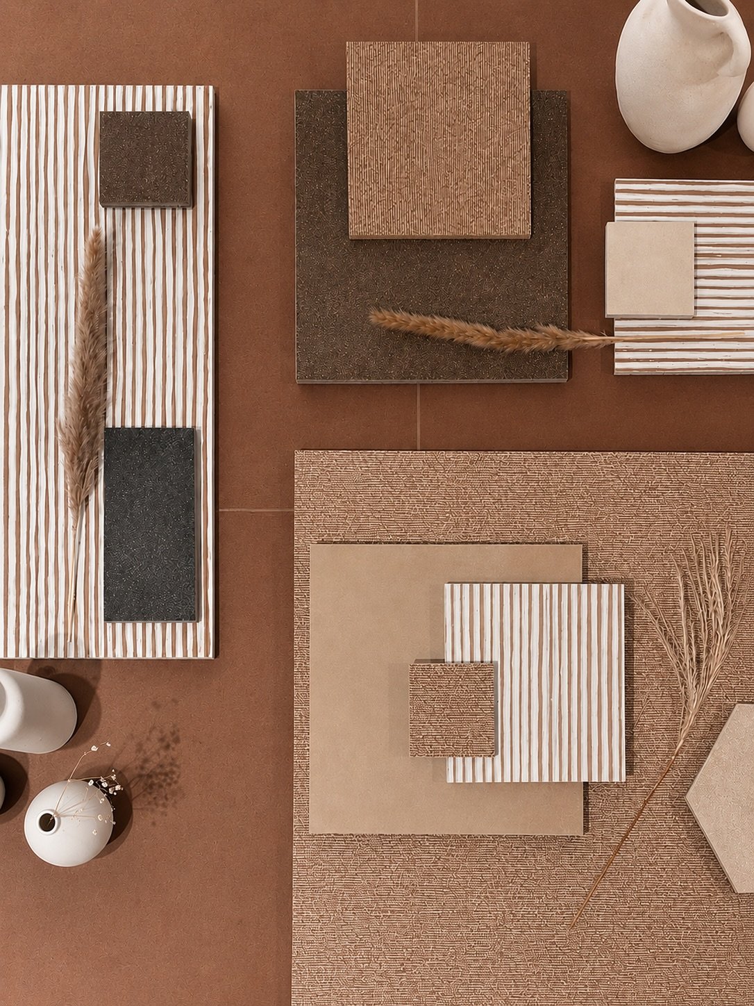 Site progress update on one of our en suites:

The first image is where the colour scheme began, a palette of natural, organic tiles from Domus followed by some progress pictures from our most recent visit.

This en suite required a large amount of d