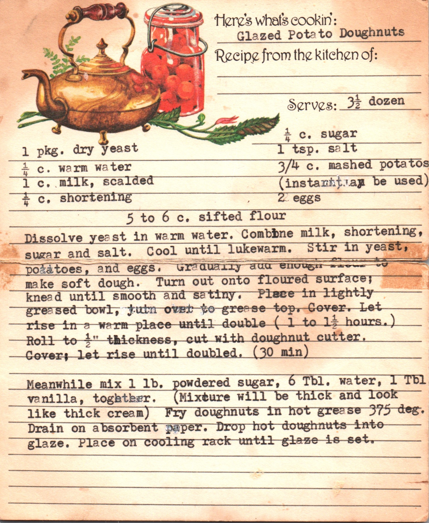 Glazed potato doughnuts