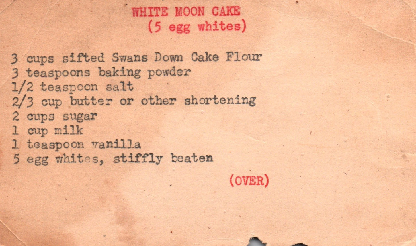 white moon cake front