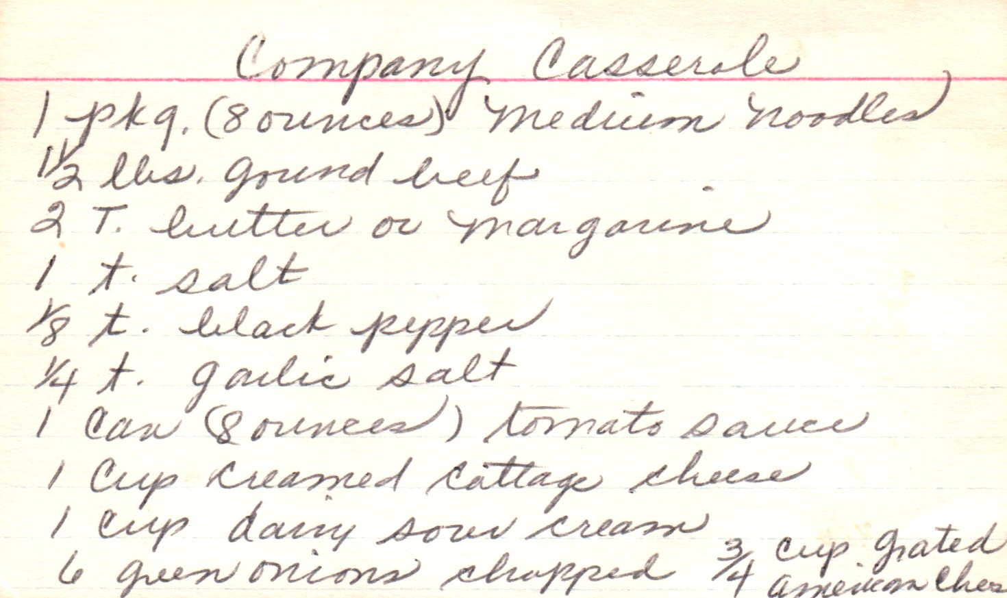 company casserole front