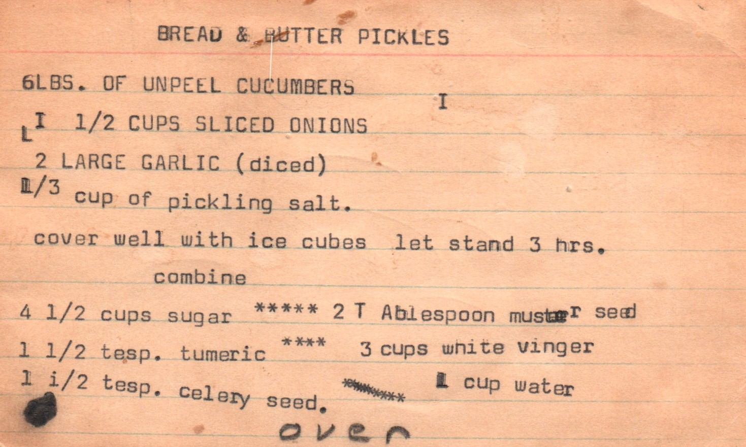 bread and butter pickles front