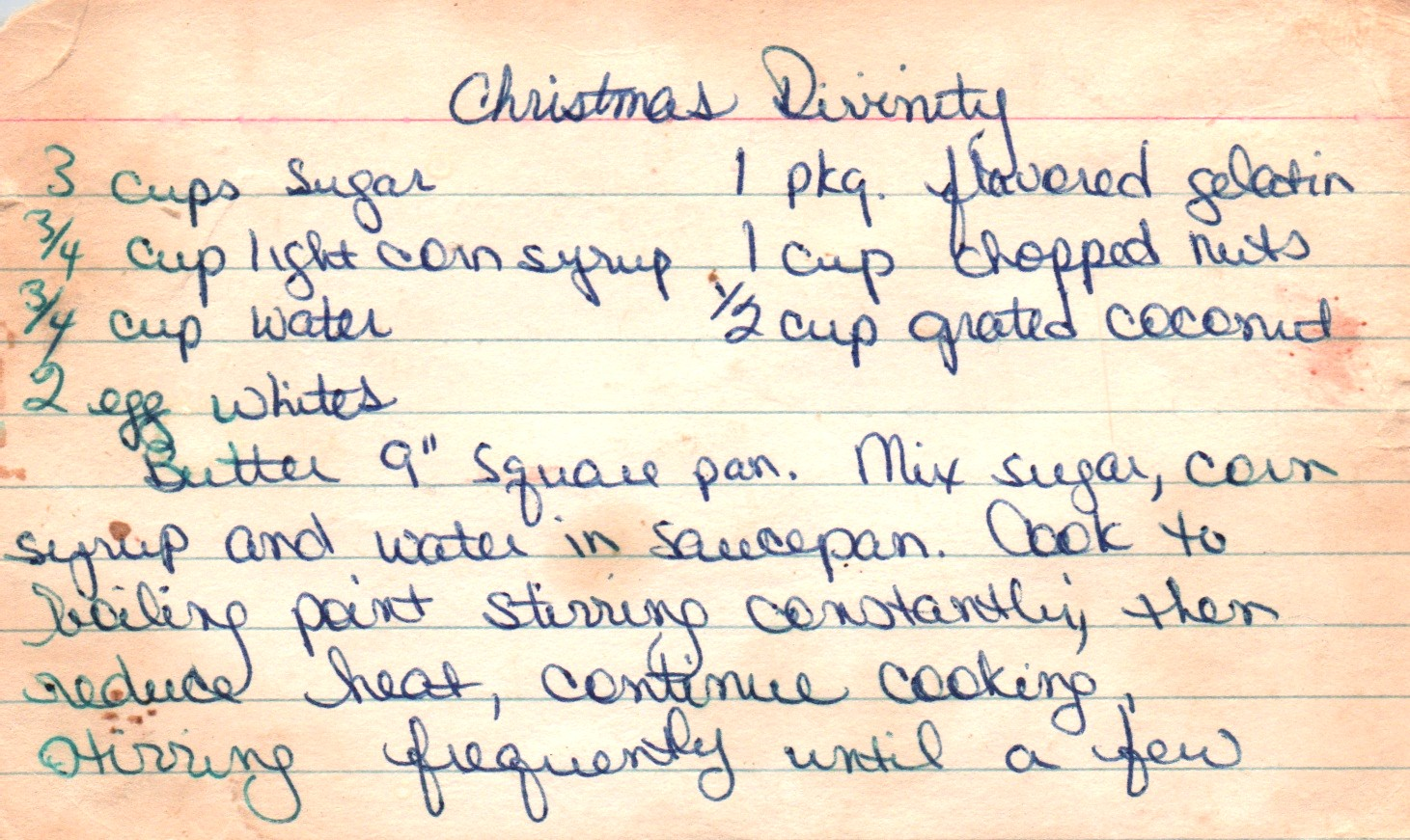 Christmas divinity front