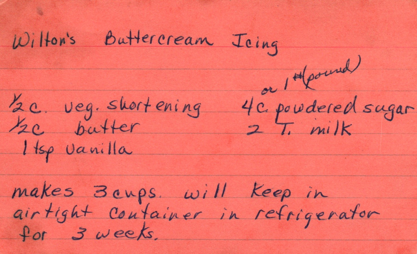 Wilton's buttercream icing