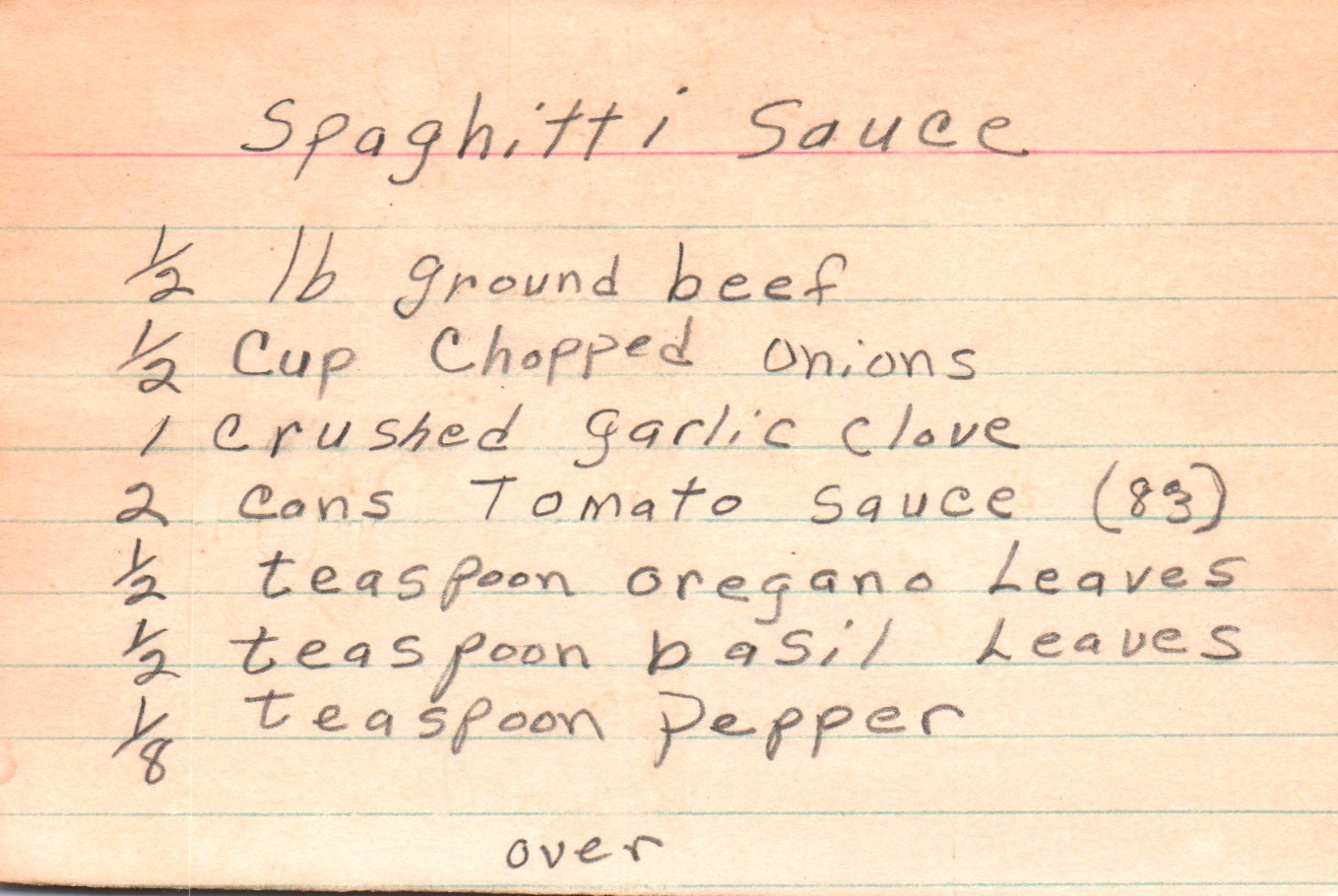 spaghetti sauce front