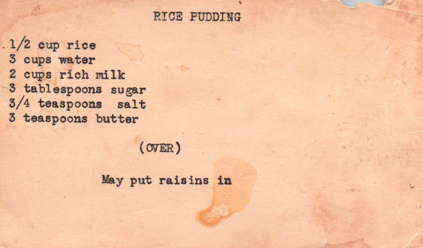 rice pudding front