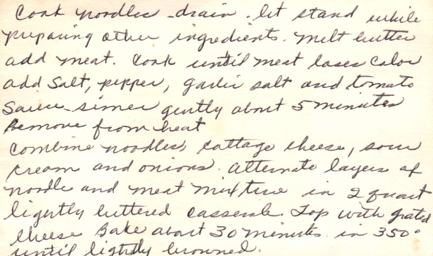 company casserole back