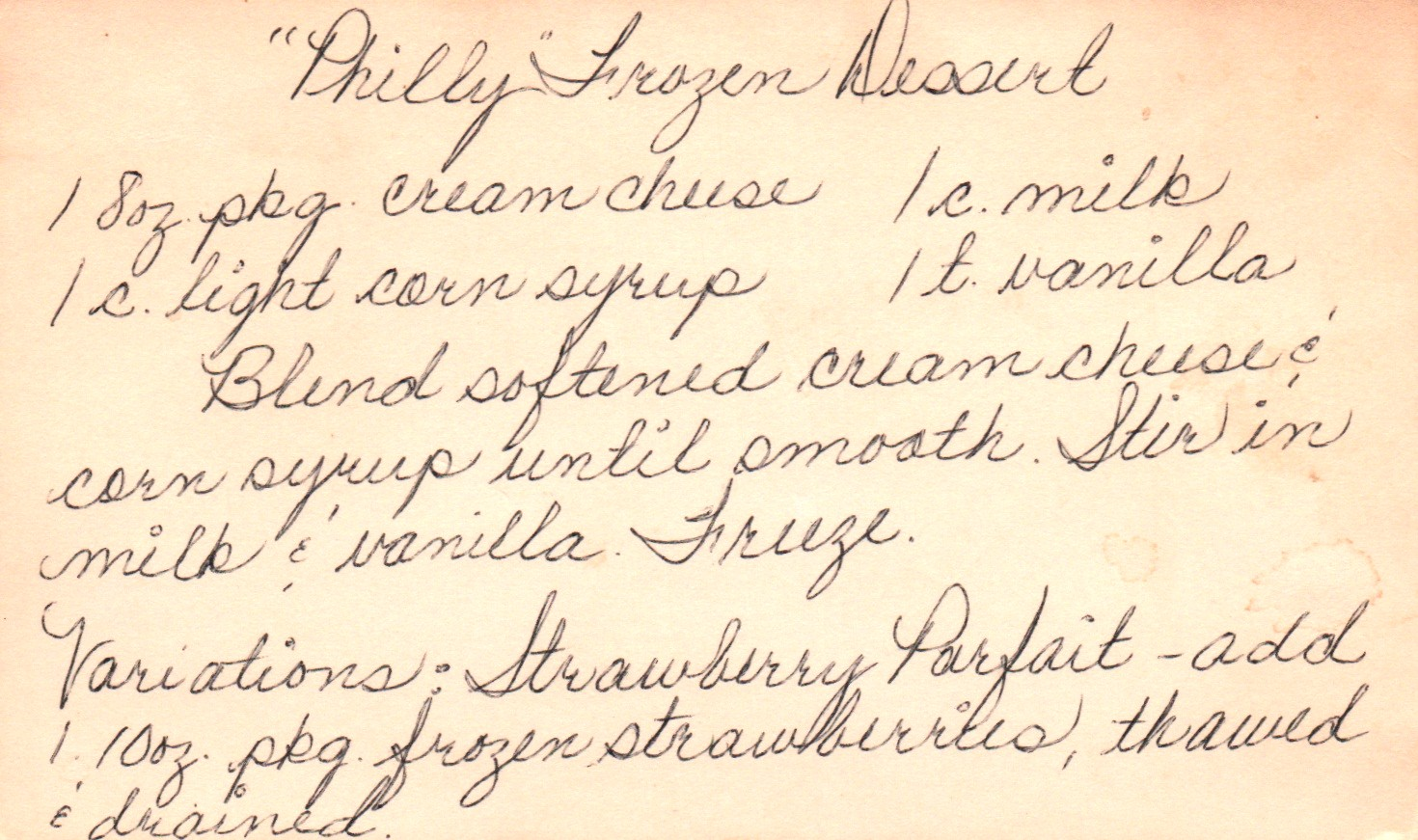 Philly frozen dessert front