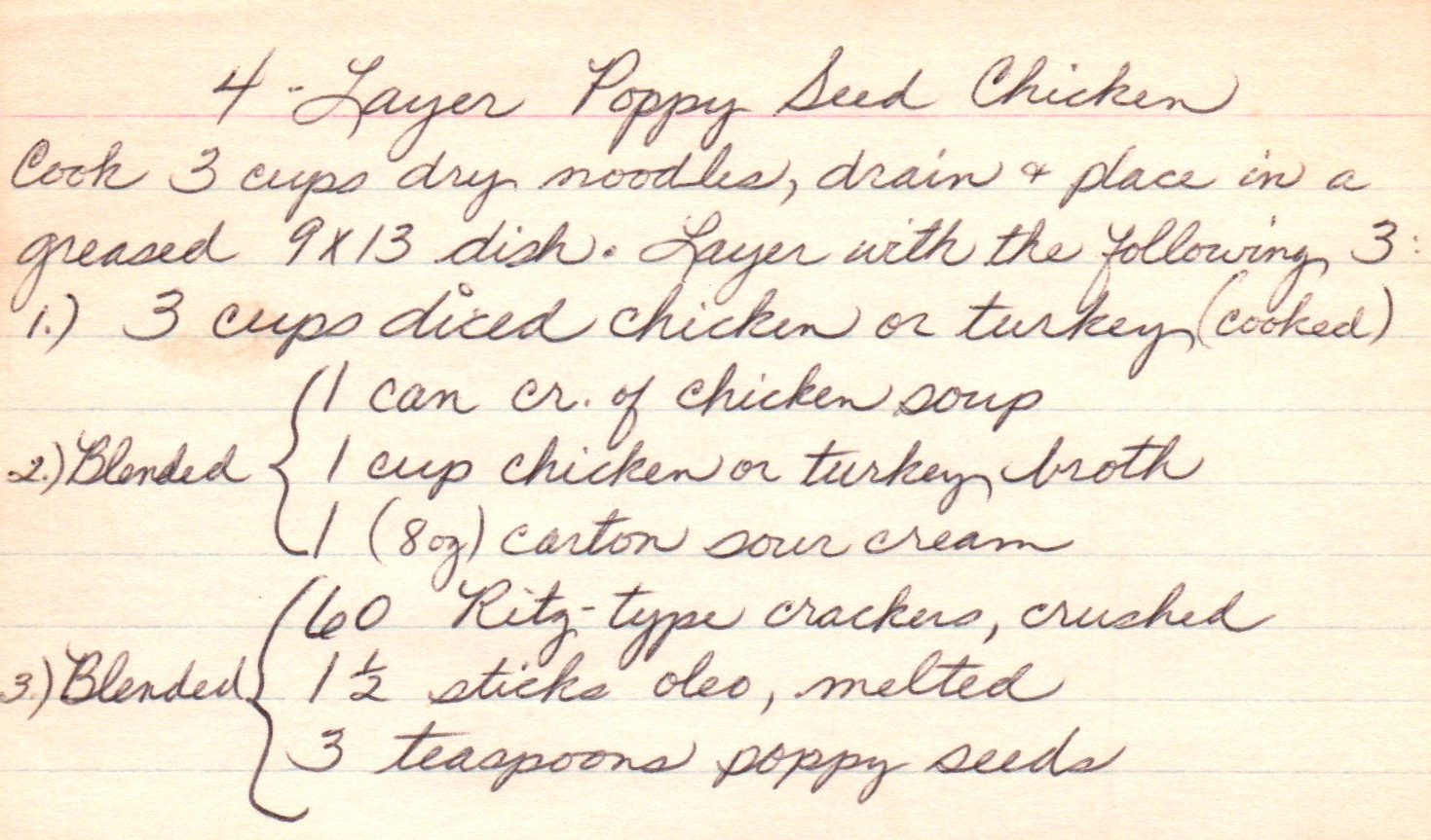 four-layer poppy seed chicken front