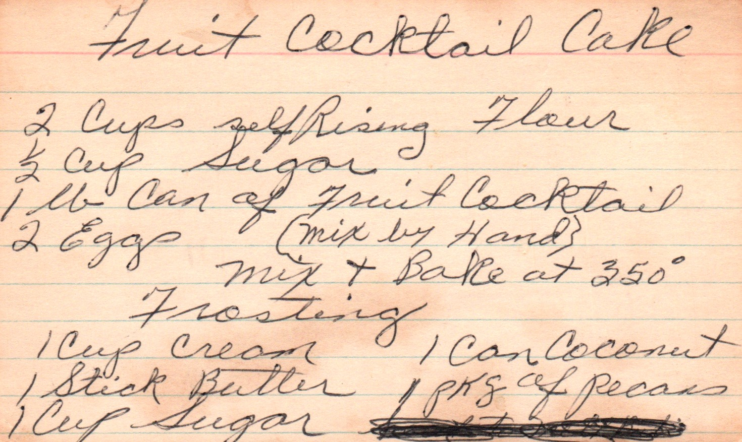 fruit cocktail cake front