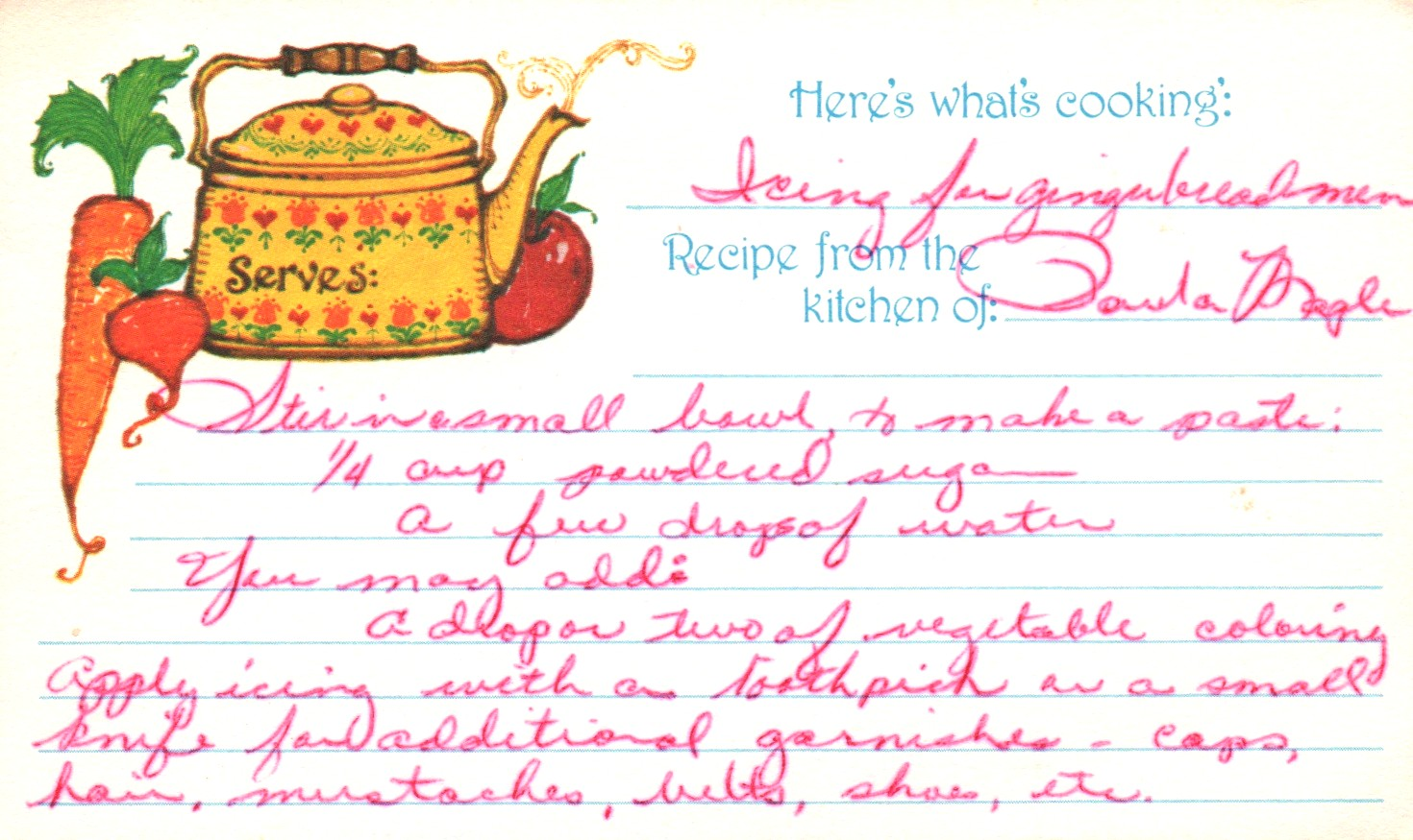 icing for gingerbread men