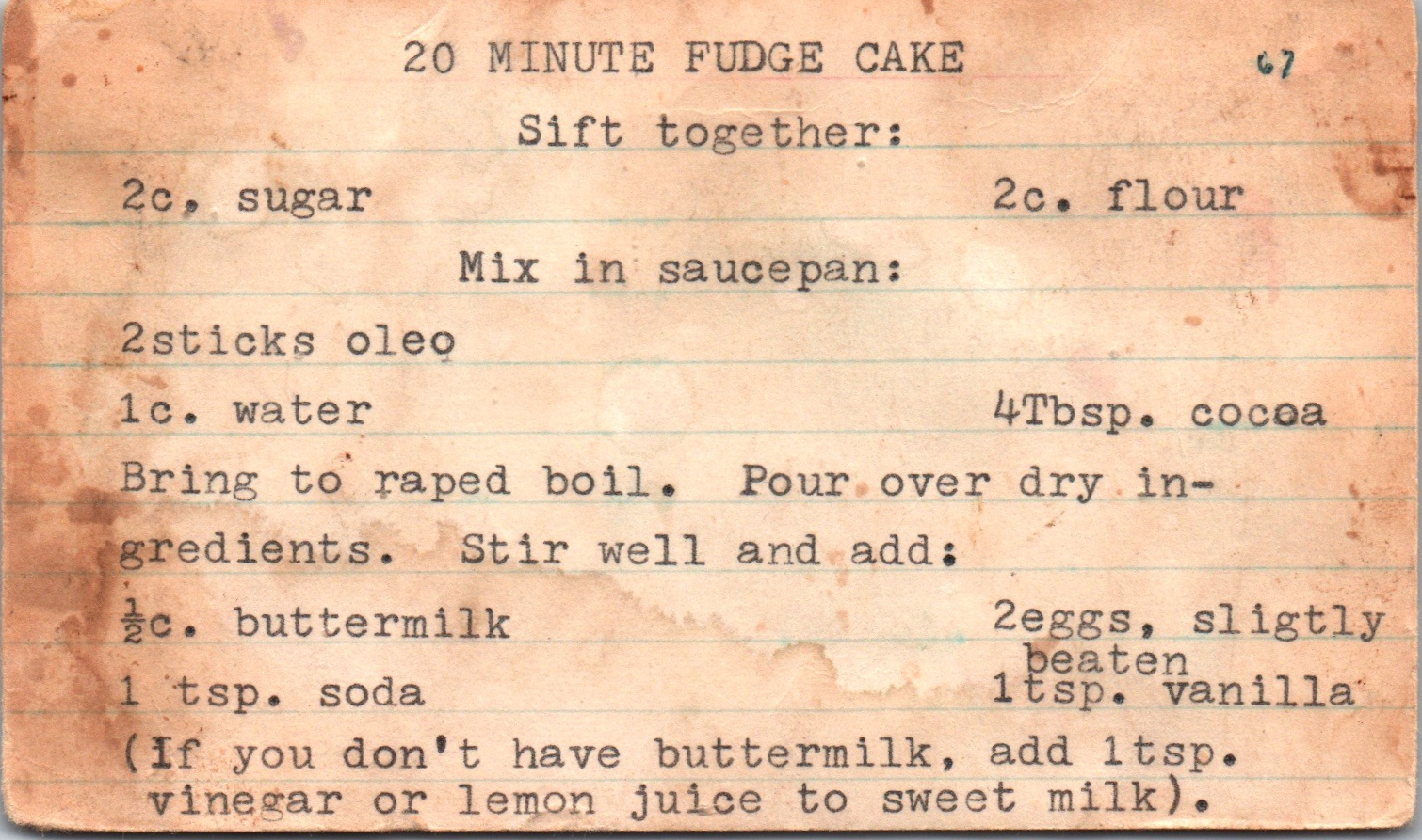 20-minute fudge cake front