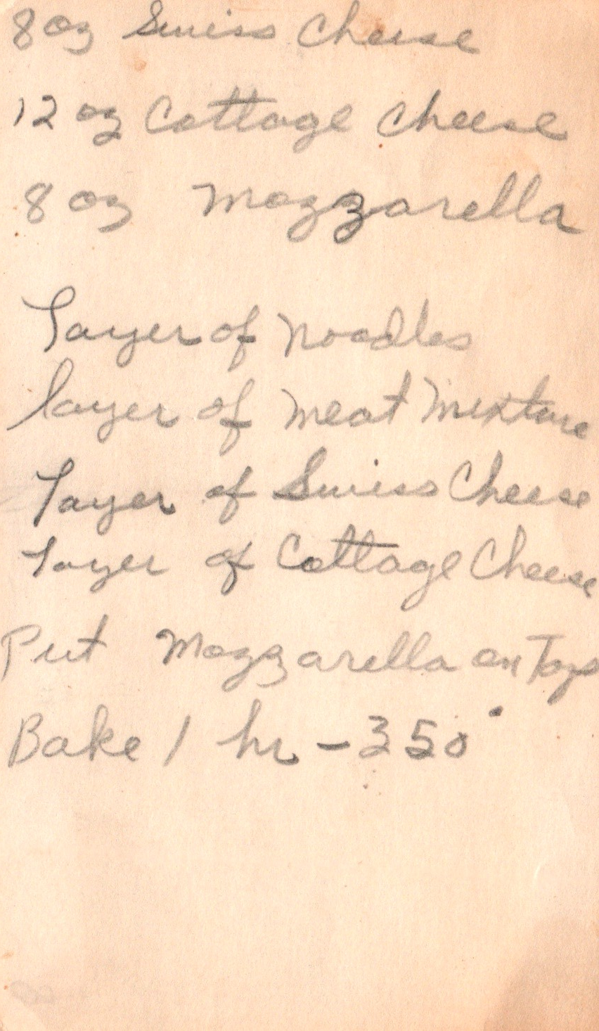 lasogne (lasagna*) back