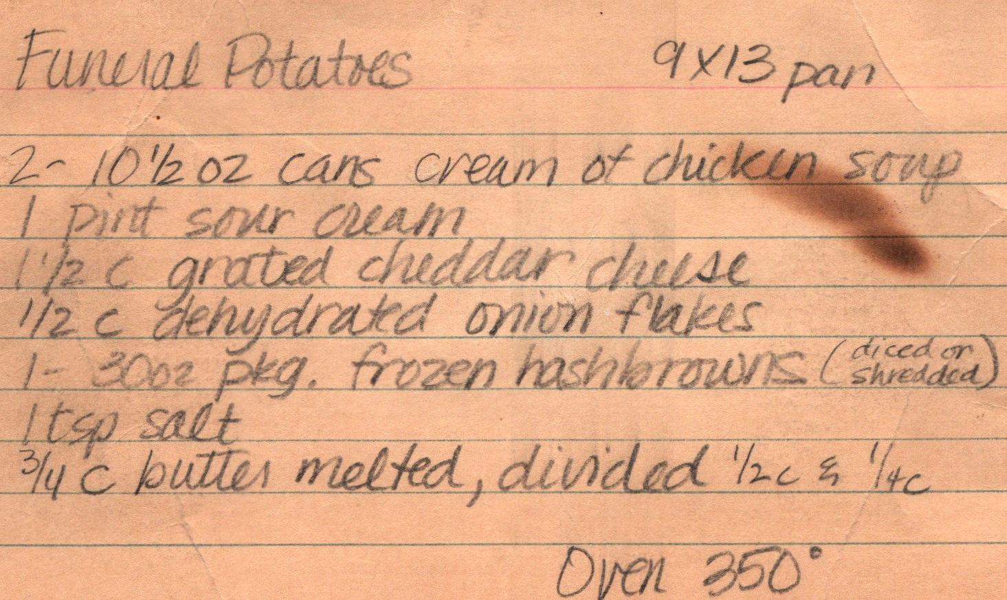 funeral potatoes front