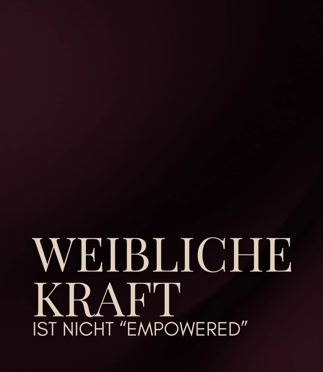 &bdquo;I AM ALREADY HERE, DON&lsquo;T YOU RECOGNIZE?&ldquo;

- your power. 

#weiblichekraft #femalebusiness #leadership #frauen