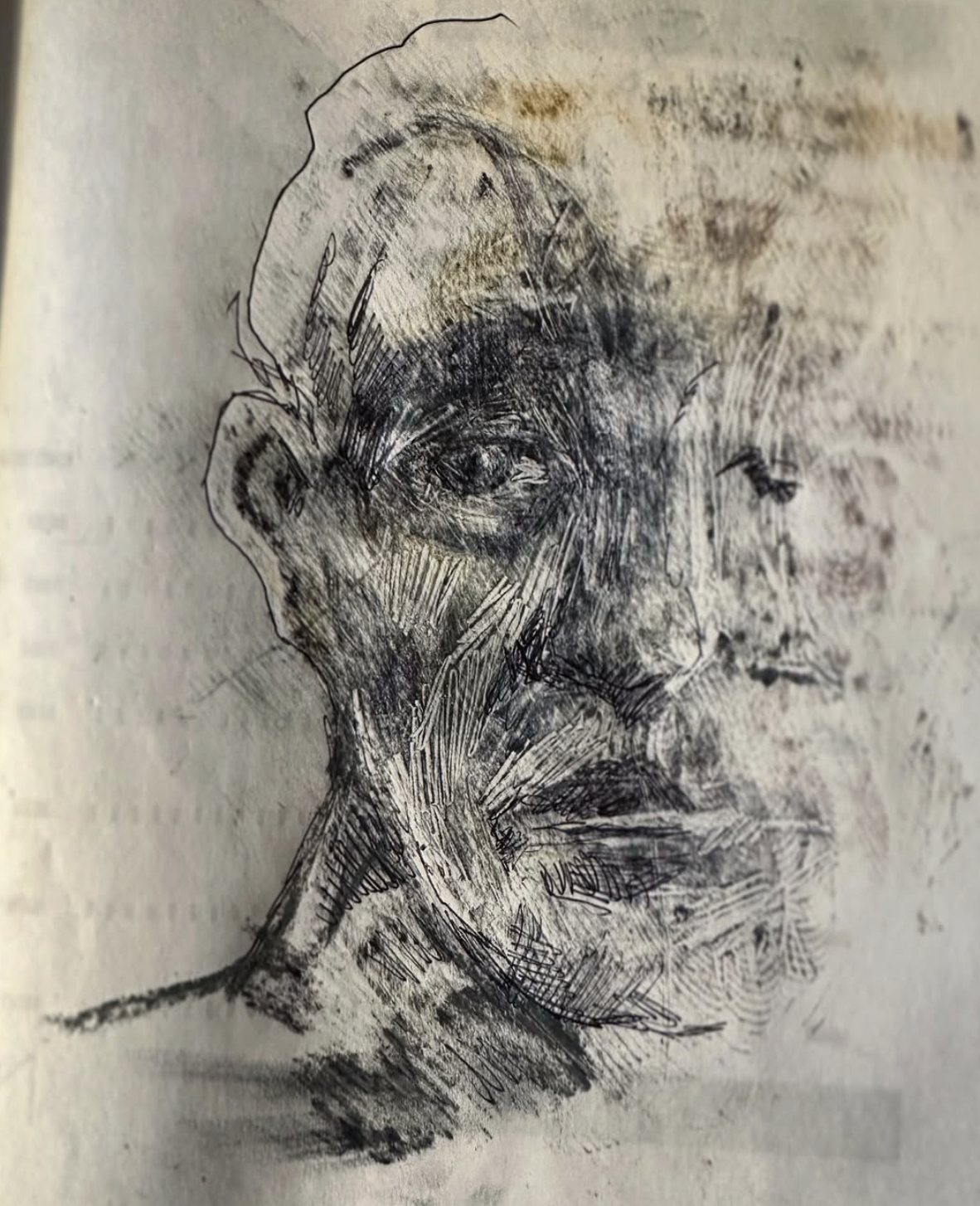 Daniel Parent dessin fusain