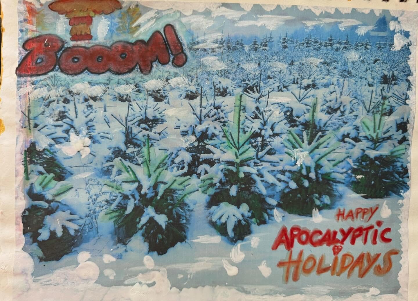 Happy holidays with a scent of sarcasm!! What a deep reflective and stunningly creative year it was. Back to the roots. #art #holidays #christmas #paradox #archangelmichael #archangel