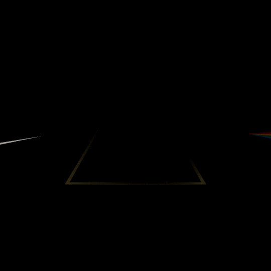 A black cube with a transparent face showing three visible sides, set against a black background with light reflections.