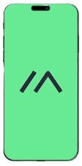 Smartphone displaying Meshtastic logo