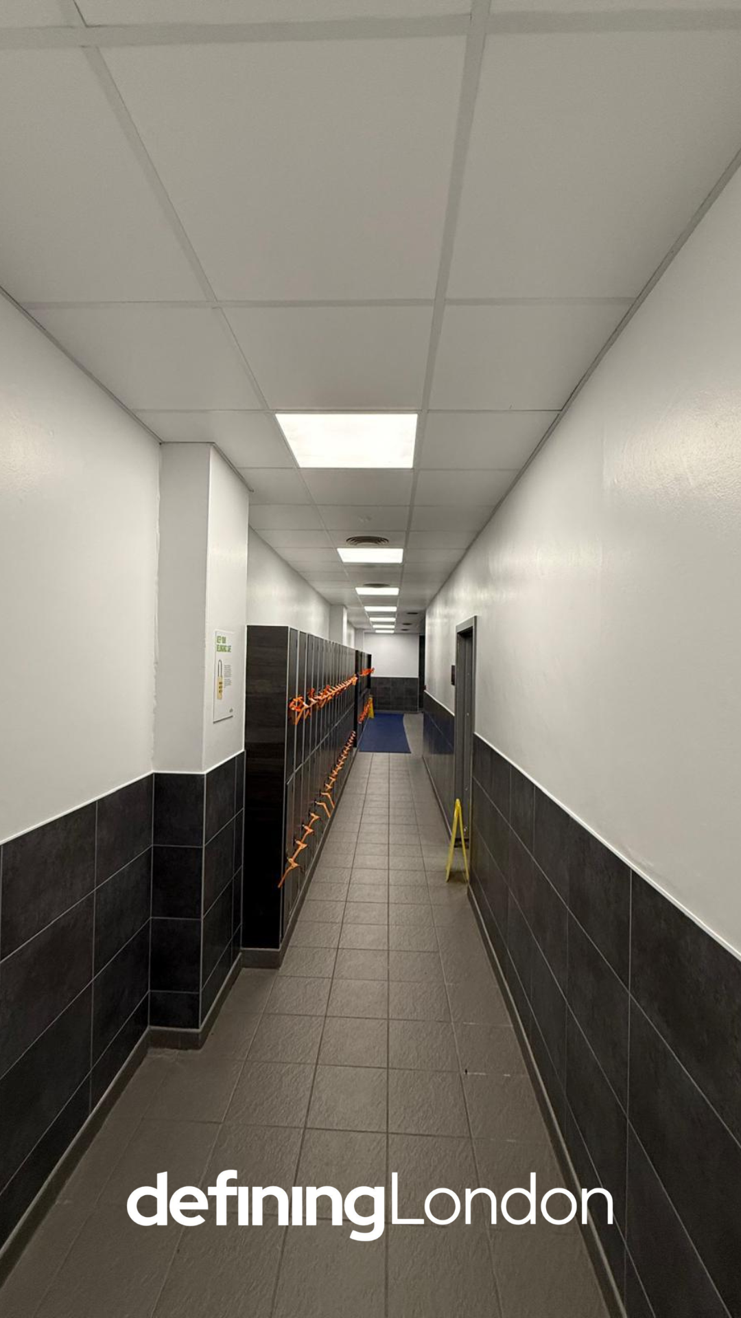 Comparison of a room before and after renovation; the before image shows a wall with peeling paint and clutter, while the after image shows a clean, white wall with a green upholstered bed frame and mattress.