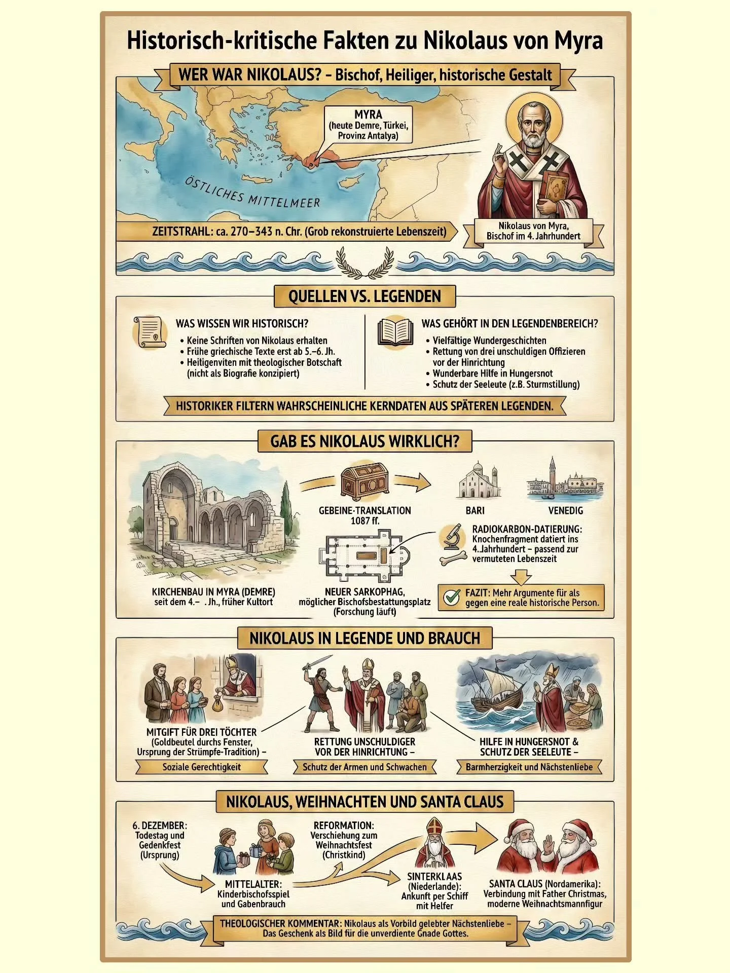 Mal was interessantes zum heutigen Tag.... 🔎
Die Geschichte und Fakten von Nikolaus kompakt. 📜

#nikolaus #myra #demre #kirche #orthodox #geschichte #l&uuml;ge #wahrheit #fakten #heiliger #katholischekirche #historisch