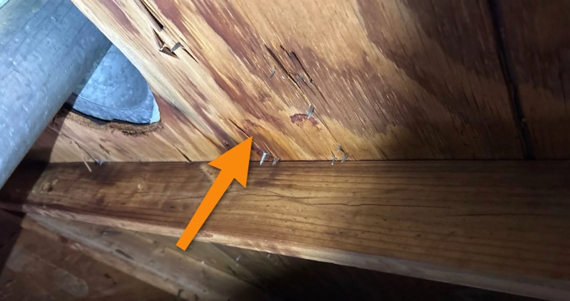 A puddle under the sink is an easy leak that anyone will see. We find the water damage is in the attic or behind the walls and include suggested next steps for the owner. #homeinspection #HomeImprovement #austinrealestate