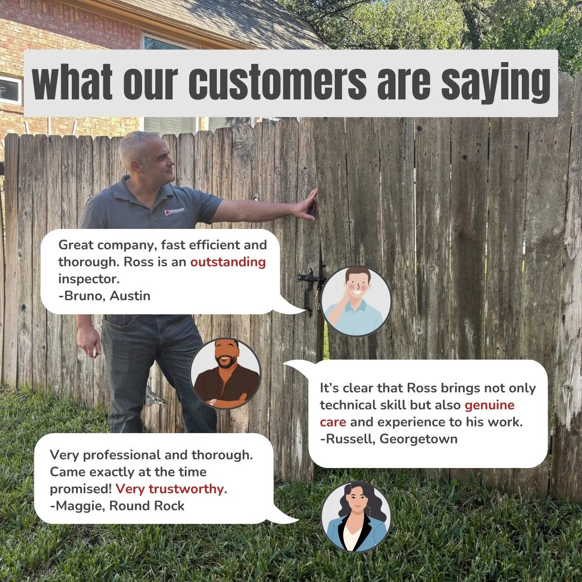 These kind words from across Central Texas always motivate. Looking for a trustworthy and thorough home inspector? According to our customers, look no further. Call or text 512.763.7498 to schedule! #homeinspection #austinrealestate #atxliving #5star