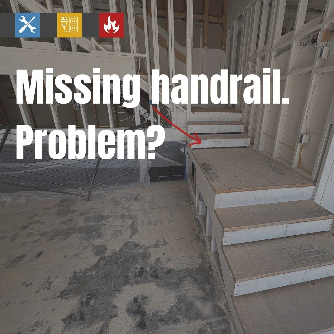 If you are mid reno and a critical safety item is missing, it doesn't have to be a big deal. In fact, this might be the best time to discover the issue! This homeowner can easily add a handrail into construction to keep his people (and pets) safe on 