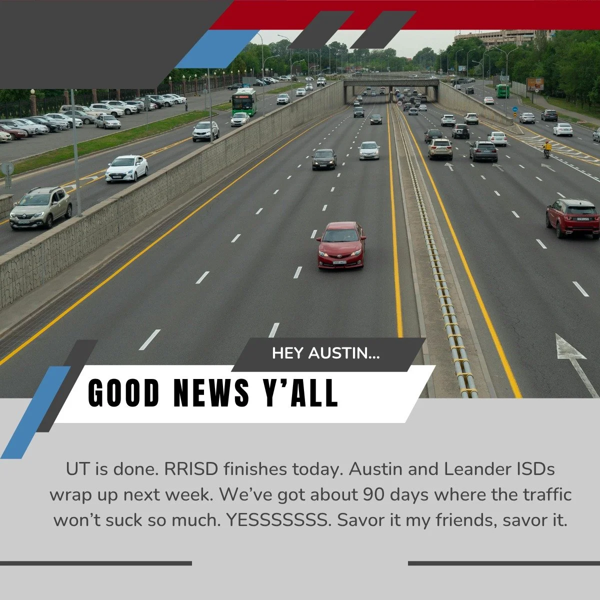 Yes, summers are hot but summertime also brings noticeably easier commutes. With schools winding down across the area, the yellow buses are disappearing and the traffic is thinning out.

Whether you&rsquo;re heading to an open house in Georgetown or 