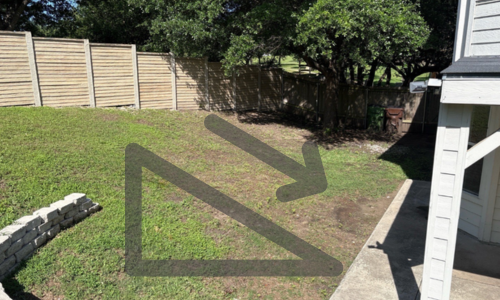 Negative grading in Round Rock yard