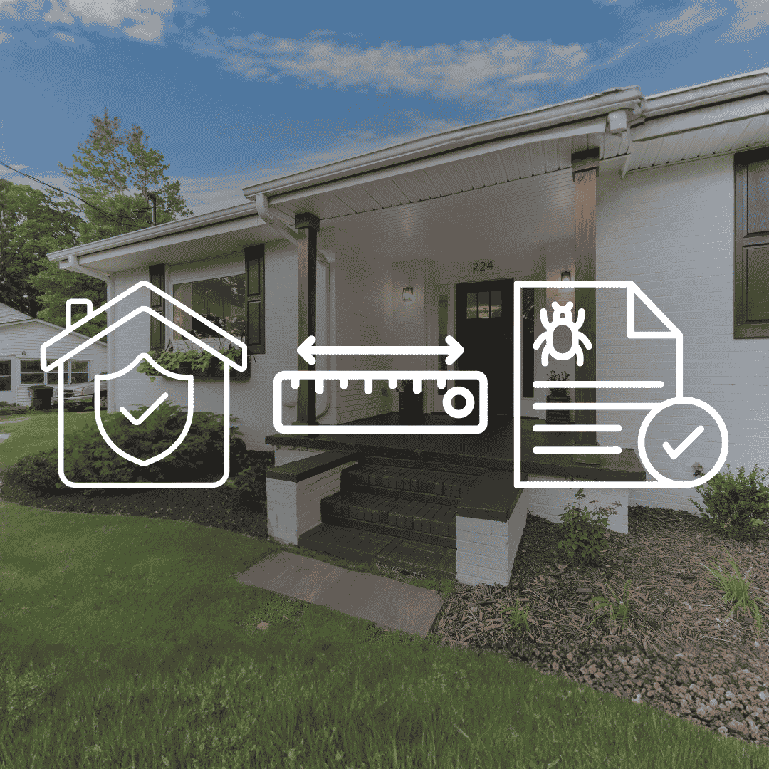 Texas house with icons for bundled home inspection services