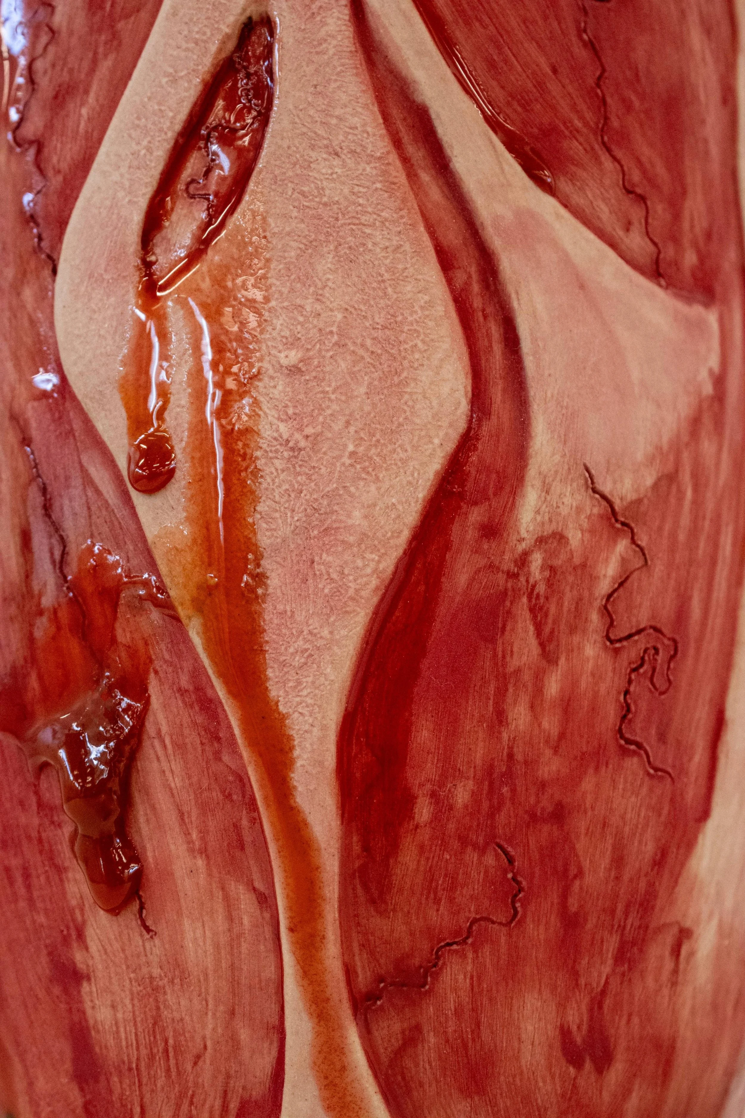 Self Portrait (Detail)- Porcelain, Epoxy- 2025 