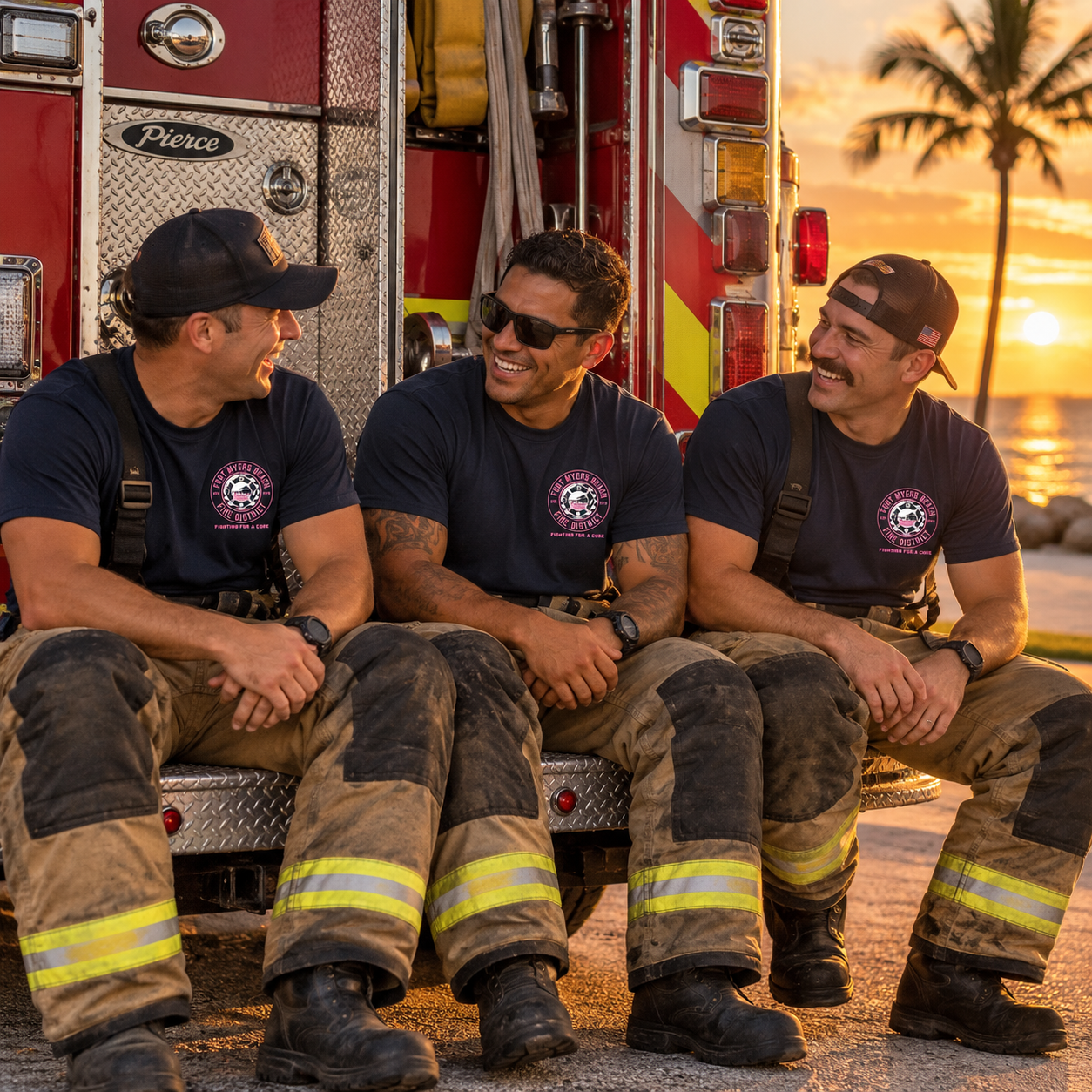 Firefighters Sharing Sunset Camaraderie.png