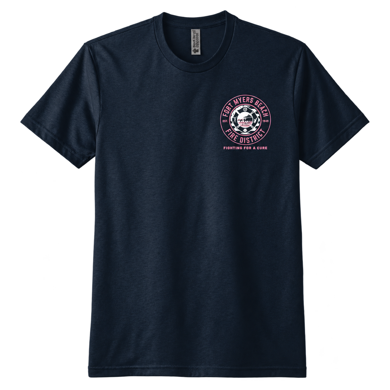 Navy Fort Myers Beach Fire T-Shirt Mockup.png
