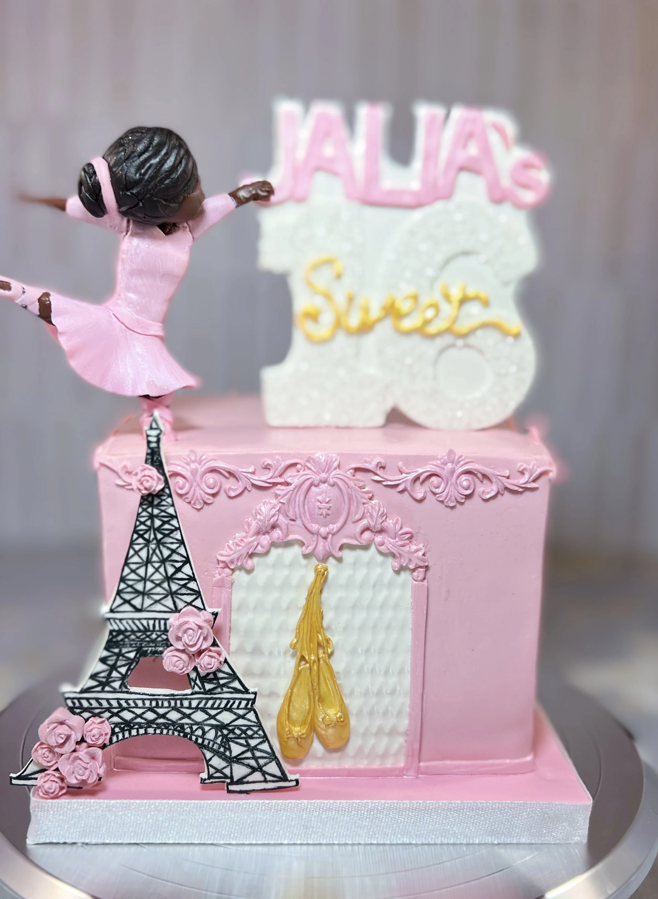 Sweet 16th Ballerina Birthday Cake 1.jpg