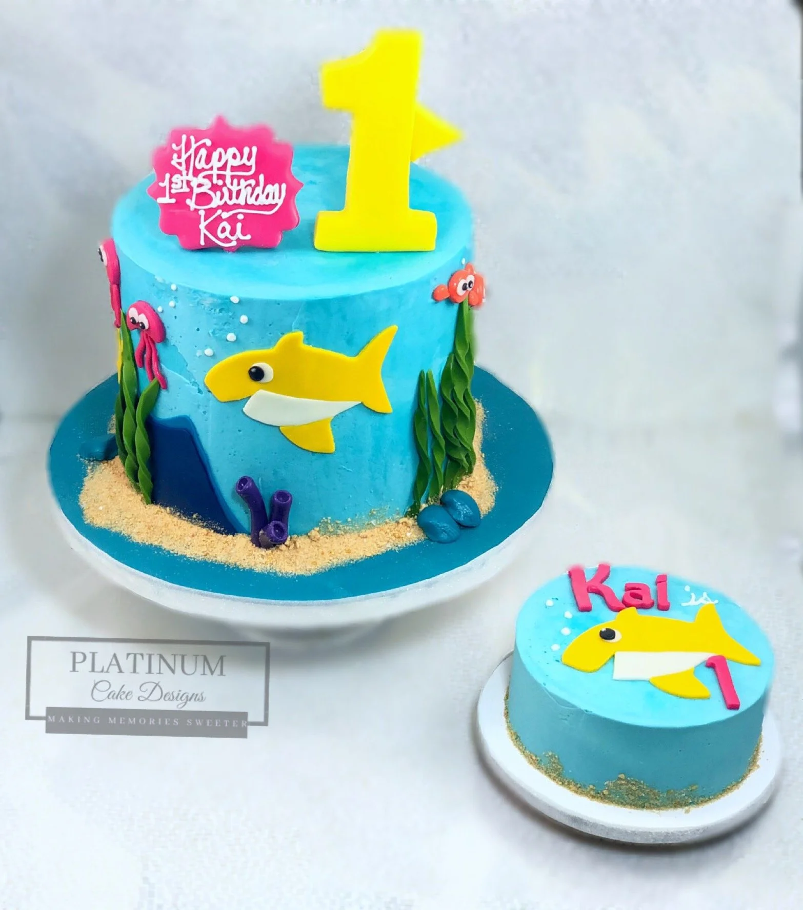 Baby Shark like Birthday Smash Cake.JPG