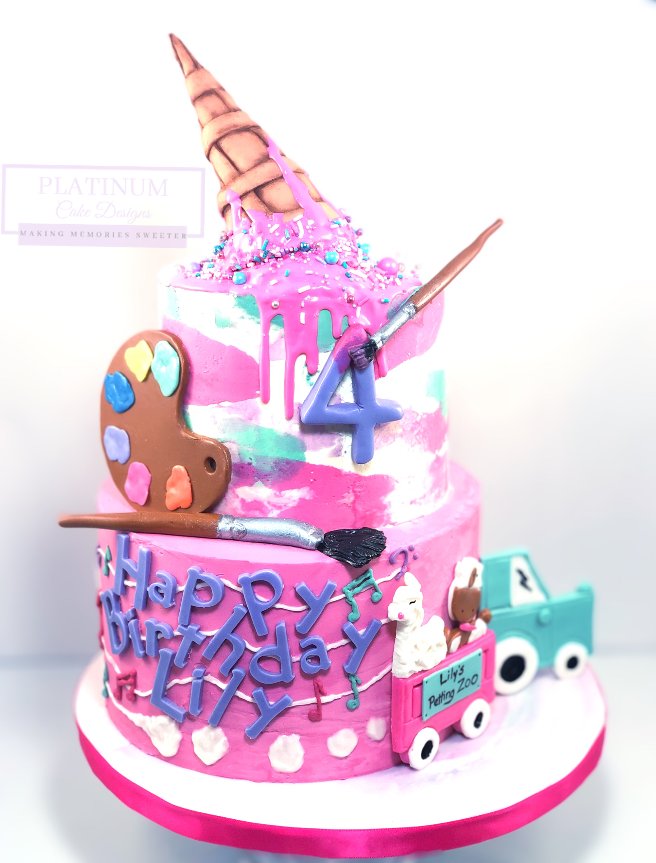 Fab 4 Things 2-tiered Birthday Cake Front.png