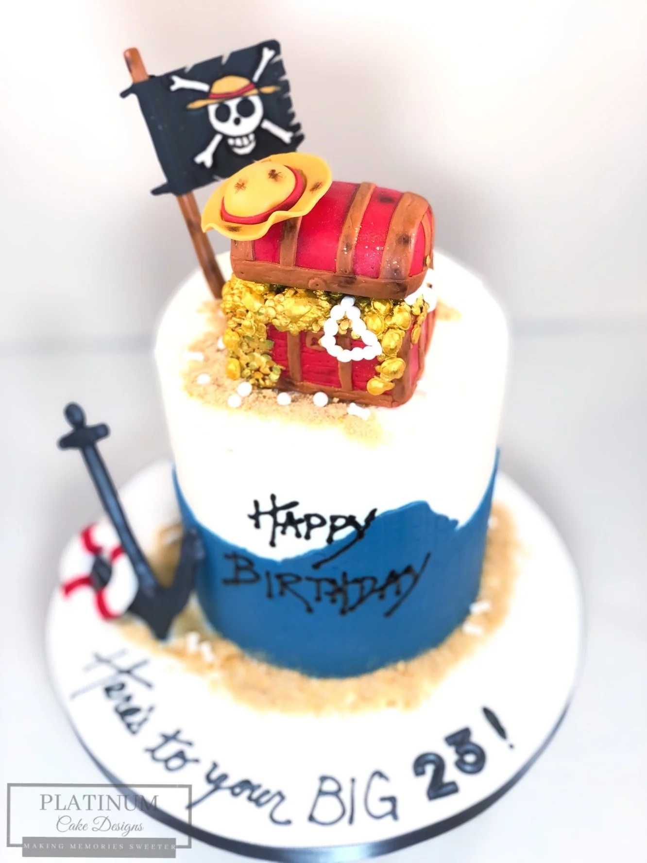 One Piece 23rd Birthday Treasure Cake top.JPG