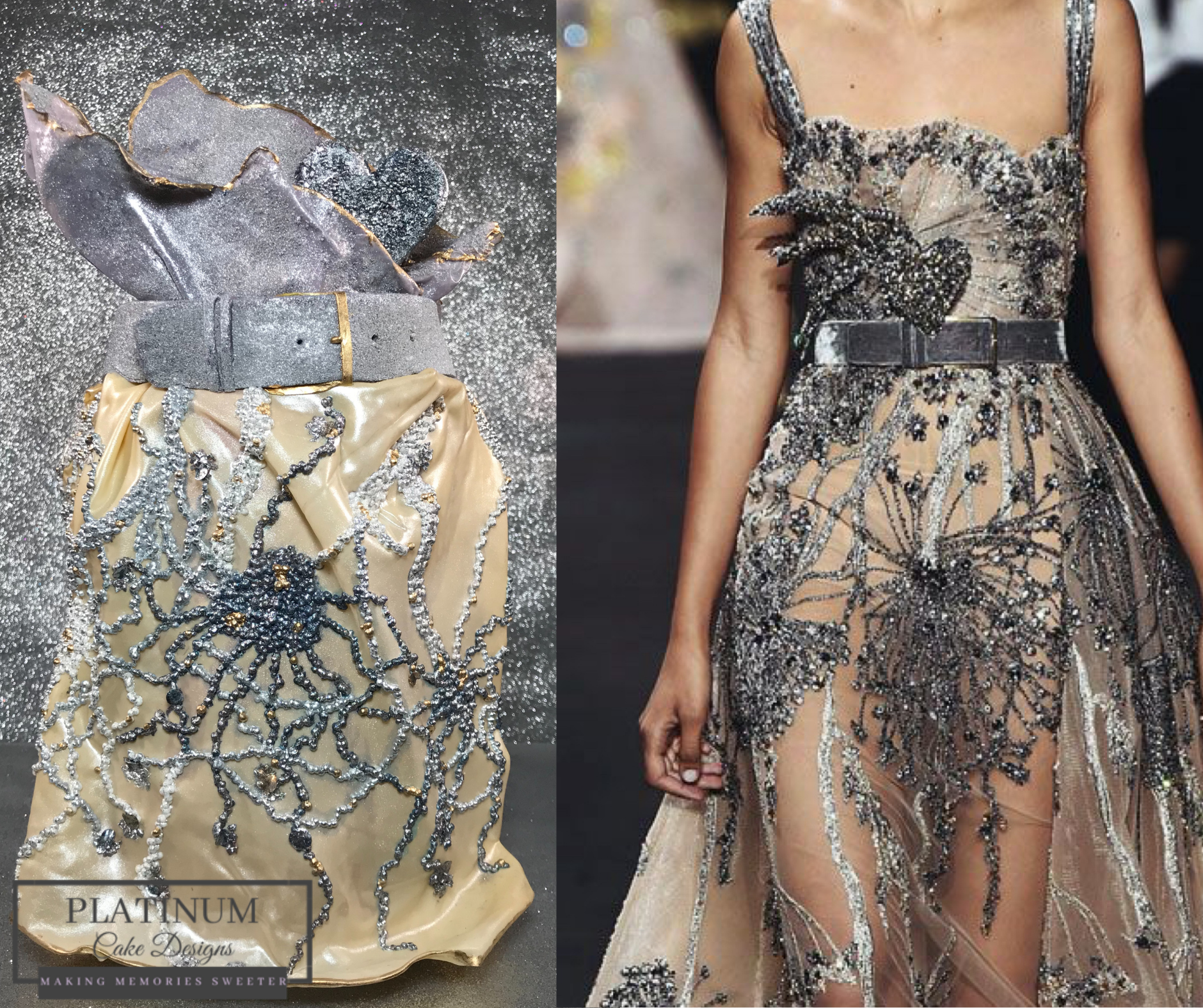 We created this specialty cake as a part of a collaboration celebrating the fashion industry.