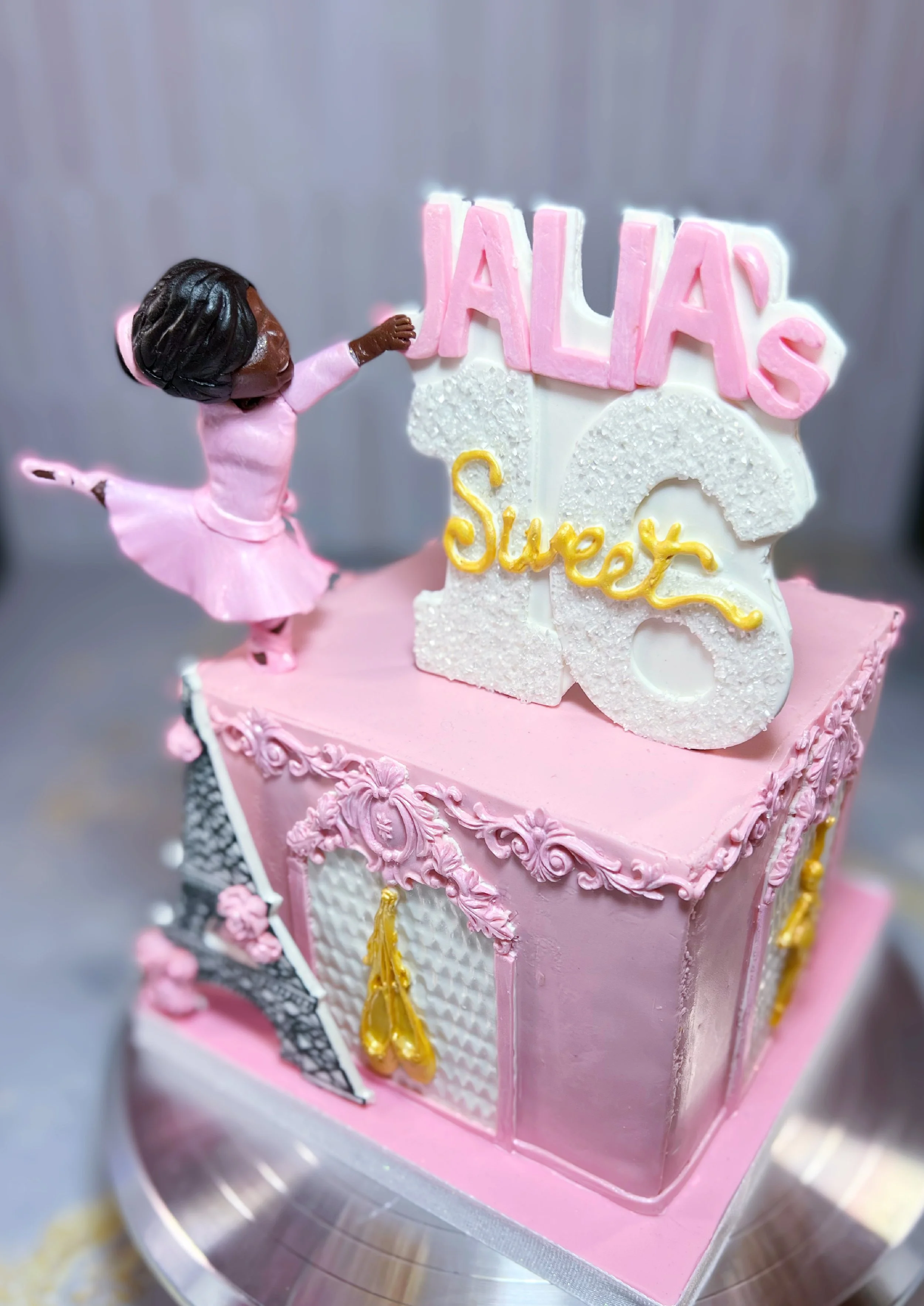 Sweet 16th Ballerina Birthday Cake 3.jpg